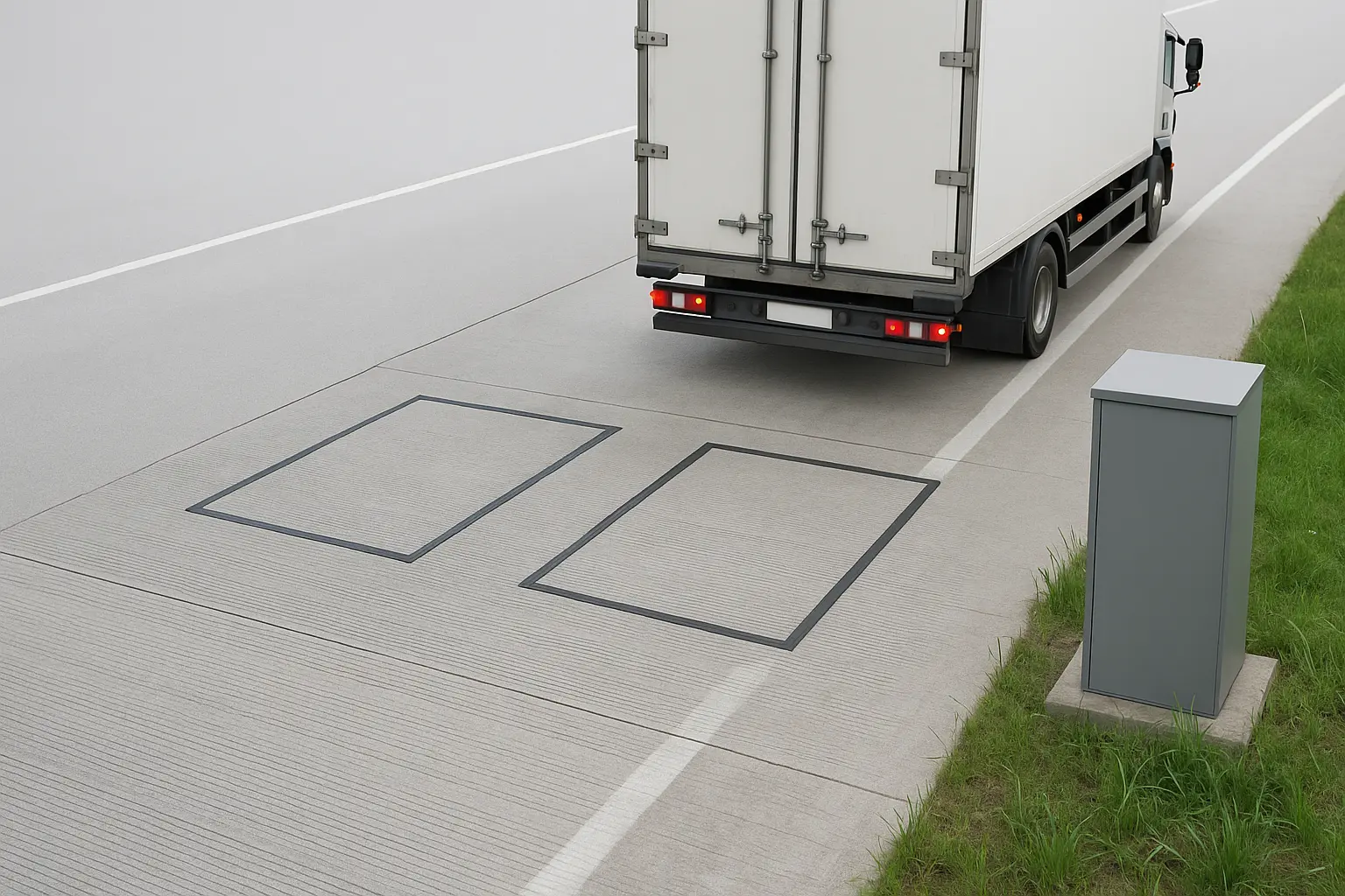 Inductive loop for vehicle weighing