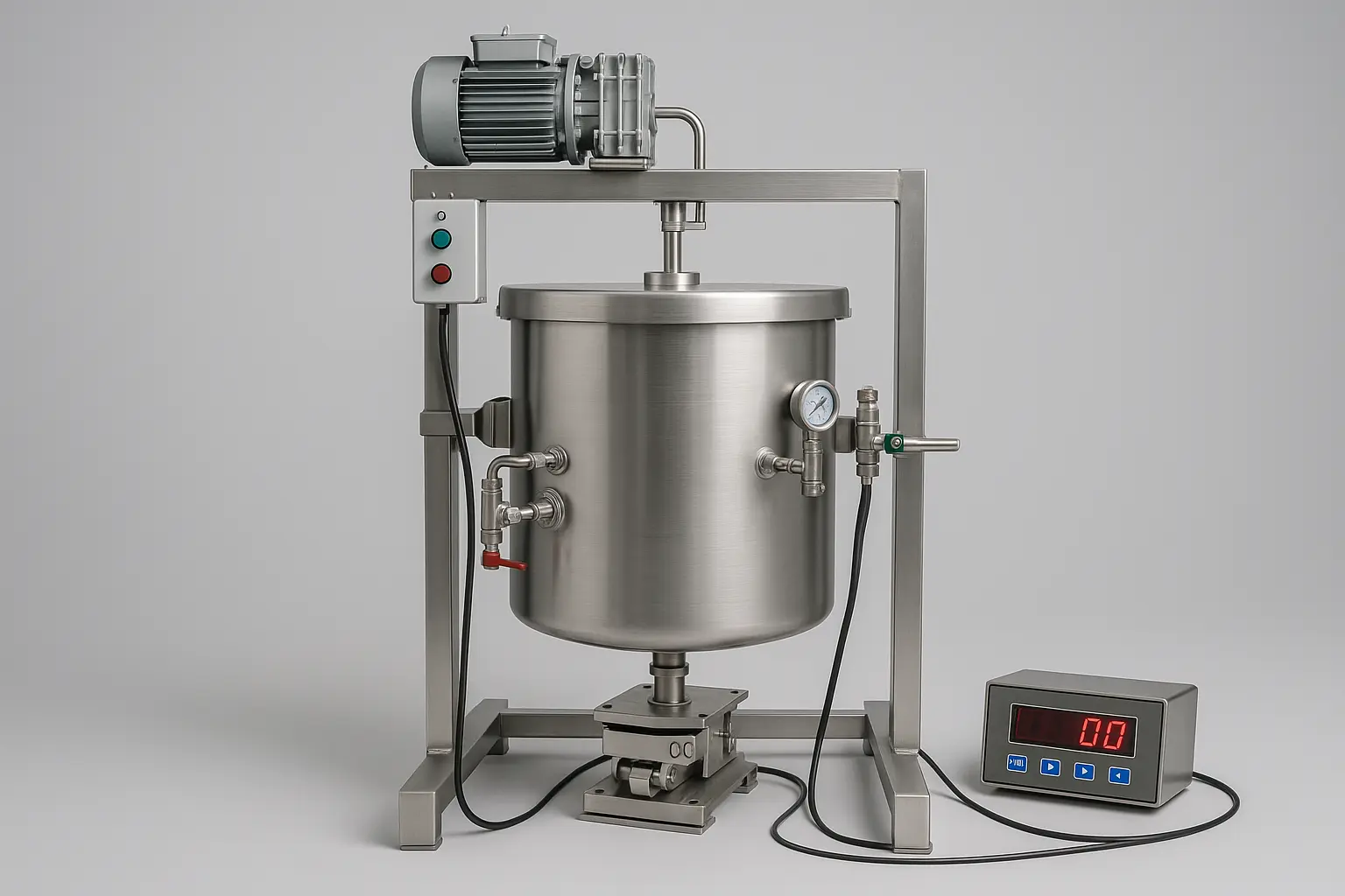 Hopper detail with load cells